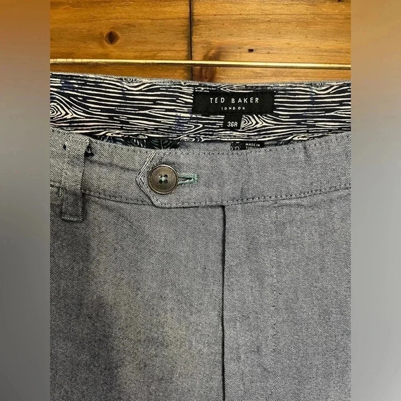 Ted Baker London woman’s trouser cropped pants size 36R color Blue gray - Picture 2 of 11